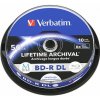 Verbatim BD-R DL, 50 GB, LIFETIME ARCHIVAL, spindle, 43847, 6x, 10 ks, pre archiváciu dát