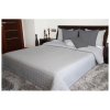 Svetlosivý jednofarebný prehoz na posteľ so štvorcovým prešívaním sivá Šírka 220 cm | Dĺžka 240 cm