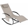 tectake 406171 záhradné lehátko taya, ergonomické, hojdacia funkcia - béžová, za kus