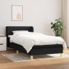 Box spring postel s matrací černá 90x190 cm textil 3126847