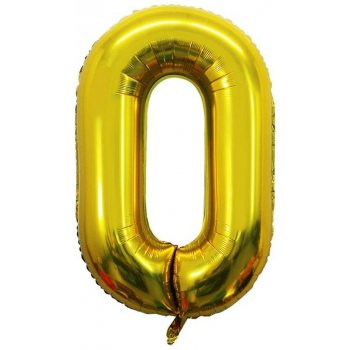 Atomia Fóliový balón narodeninové číslo 0 zlatý 46cm
