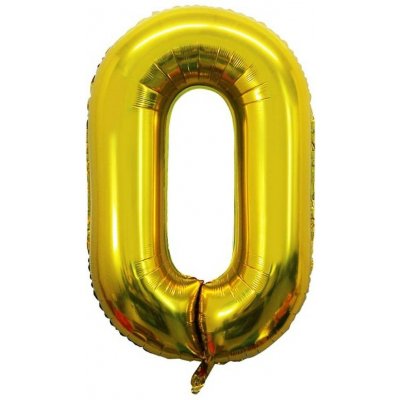 Atomia Fóliový balón narodeninové číslo 0 zlatý 46cm