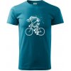 Cyklo kostra - Klasické pánske tričko vyššej gramáže - 3XL ( Tmavý tyrkys )