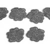 Nažehlovačka vyšívaný kvet - 10 ks 8 šedá