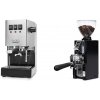 Gaggia Classic E24, stainless steel + Eureka Mignon Libra 65 All Purpose, CR black