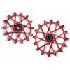 Garbaruk kladky prehadzovačky pre Sram Transmision 14+16z červená červená