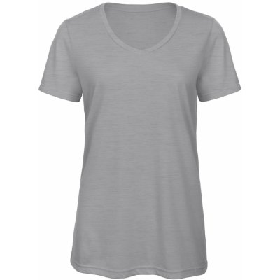 B&C•V Neck Triblend T ShirtWomen heather light grey