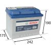 BOSCH S4 60Ah Autobatéria 12V , 540A , 0 092 S40 050