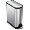 Pedálový odpadkový kôš Simplehuman - 45 l, butterfly veko, kartáčovaná nerez oceľ, FPP (CW1897)