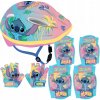 SÚPRAVA STITCH PRILBA CHRÁNIČE LAKŤOV, KOLIEN, RUKAVICE PRE DETI, BICYKEL