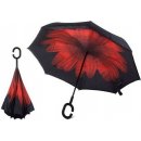 Květ obrácený deštník červený