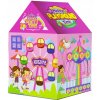 LEAN TOYS Zábavný lunapark stan pre deti 123 cm x 82 cm Ružový