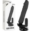 Basecock - realistic vibrator remote control black 20 cm -o- 4 cm