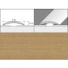 Prechodové lišty A03 - SAMOLEPIACE šírka 3 x výška 0,5 x dĺžka 270 cm - dub oslo