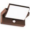 Ideal Lux 307176 SWIPE vonkajšie nástenné svietidlo so senzorom LED 21W 2300/1320lm 3000K kávová