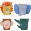 Meri Meri Papierové poháriky Animal Parade Character 256 ml set