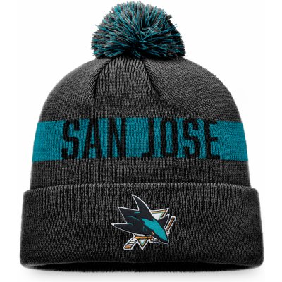 Fanatics Pánská Zimní čepice San Jose Sharks Fundamental Beanie Cuff with Pom