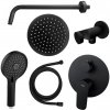 AQUARISTO STYLE Sprchový set: batéria pod omietku DAKOTA BLACK, sprchové príslušenstvo