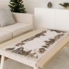 EVENIT Zimná šerpa - béžový behúň na stôl dedinka 5493 Polyester 40x90 cm