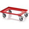 Vozík pod prepravky 60 x 40 cm, farba červená