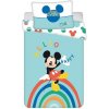 JERRY FABRICS Obliečky do postieľky Mickey rainbow baby Bavlna, 100/135, 40/60 cm