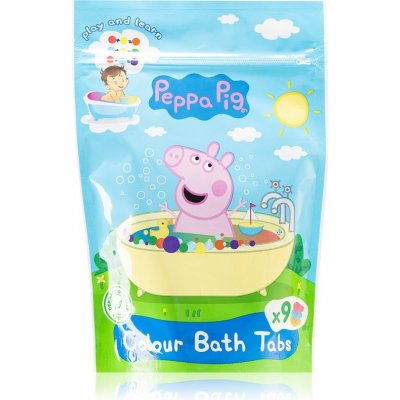 Peppa Pig Colour Bath Tabs farebné šumivé tablety do kúpeľa 9x16 g