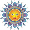 Mandala okenná nalepovacia - Zlaté slnko