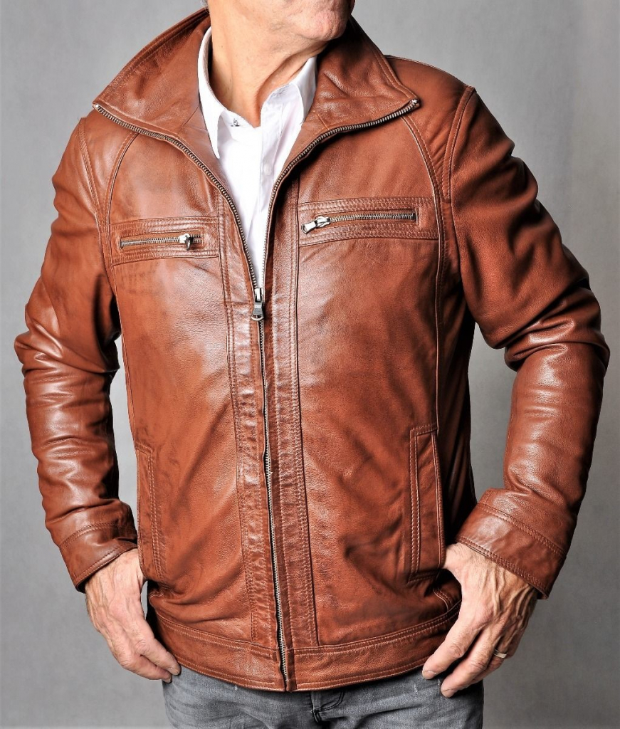 Max Original Leather pánska kožená bunda 8051 Brown