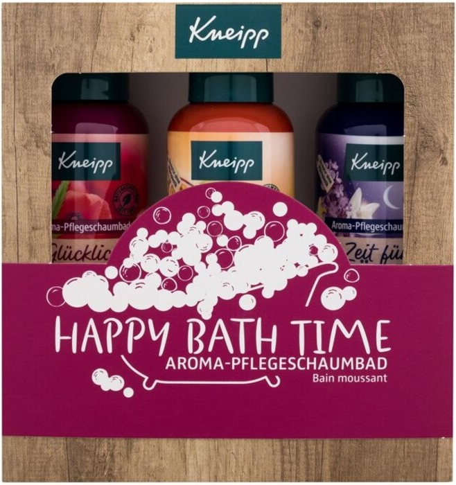 Kneipp Happy Bath Time sada pena do kúpeľa Dream Time 100 ml + pena do kúpeľa Good Mood 100 ml + pena do kúpeľa Happy Time-Out 100 ml unisex