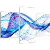 Obraz: abstraktné modrá vlna (Obraz 90x60cm)
