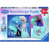 Ravensburger Puzzle Ľadové kráľovstvo Elsa, Anna, Olaf 3 x 49 dielikov