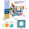 Magnetické stavebnice XXL – guľôčková dráha, 96 dielov