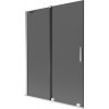 Mexen Velar, 2-krídlová posuvná vaňová zástena 130 x 150 cm, 8mm šedé sklo, chrómová, 896-130-000-41-01