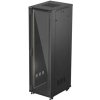 LANBERG 19'' VOĽNE STOJÚCA RACKOVÁ SKRIŇA 42U/600X800 (FLAT PACK) S PRESKLENÝMI DVERAMI ČIERNA FF01-6842-12B