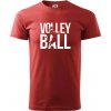 Volleyball nápis - Klasické pánske tričko vyššej gramáže - 3XL ( Bordová )