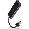 AXAGON HUE-G1A, 4x USB 3.2 Gen 1 SLIM hub, kábel Type-A 14cm napevno HUE-G1A