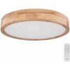 Globo 41745-24 LED stropné svietidlo Rainer 1x24W | 800lm | 3000-6000K - pamäťová funkcia, nočný režim, stmievateľné, diaľkové ovládanie, imitácia dreva, biela