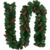 VIANOČNÁ GIRLANDA UMELÁ NA VIANOČNÝ STROMČEK ZDOBENÁ HUSTÁ REŤAZ ZELENÁ 100CM