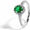 Blink-Blink Diamantový prsteň s nádherným Smaragdom 2208BSG