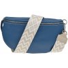 NovaKabelka.sk Reni Grande Blu s prídavným popruhom IX kožená talianska crossbody kabelka modrá