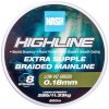 NASH - Pletená šnúra Highline Extra Supple Braid Green 600 m 0,18 mm 11,33 kg