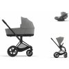 Cybex Platinum CYBEX Priam Travel Set + Cloud T Plus i-Size mirage grey 2023 matt black