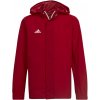 Juniorská futbalová bunda adidas, ENT22 AW JKTY Červená,Biela 152