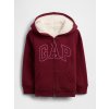 GAP Baby zateplená mikina Logo Sherpa Červená 3YRS Červená Červená