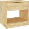SHUMEE Nočný stolík 40 × 31 × 40 cm masívne borovicové drevo, 808063