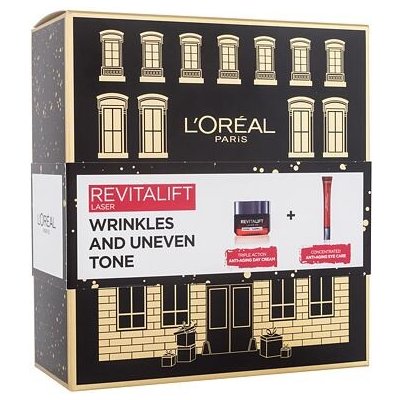 L'Oréal Paris Revitalift Laser X3 Day Cream : denní pleťový krém Revitalift Laser X3 50 ml + oční krém Revitalift Laser X3 15 ml