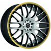 BARRACUDA Barracuda Karizzma 8x18 4x100 ET8 Mattblack-Polished / Color Trim Gelb 73.1