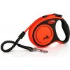 Flexi Xtreme páska, čierna/oranžová S: dĺžka 5 m, do 20 kg