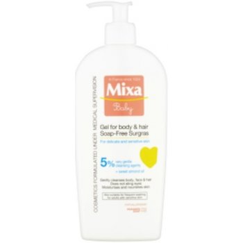 Mixa Extra vyživující umývací Baby gél na telo a vlásky 5% 400 ml