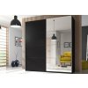 Bývaj s nami SK, BETKA 56 šatníková skriňa so zrkadlom, čierna 22W01656 LTD
